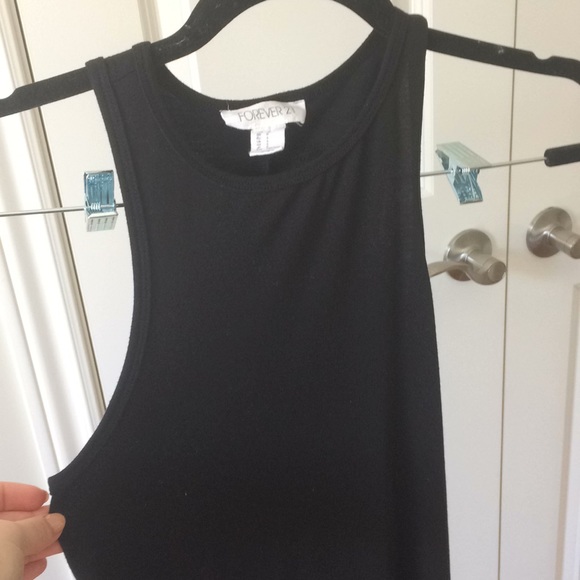 Forever 21 black racer back dress - Picture 2 of 2